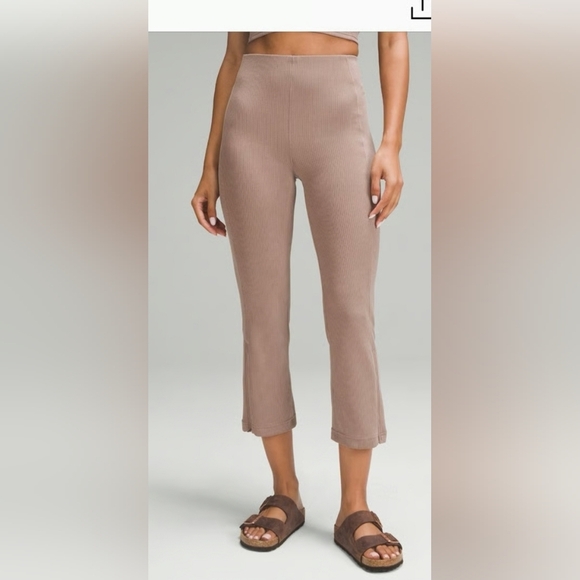 Lululemon Athletica Softstreme Brown Cropped Pants - Picture 1 of 7
